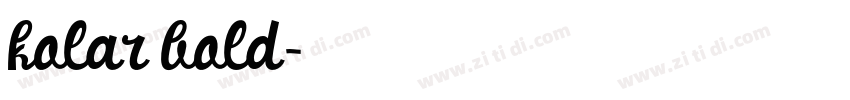 kolar bold字体转换